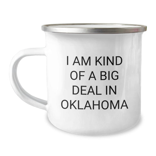 Funny Oklahoma Gifts, Camping Mug with I Am Kind Of A Prime Selection Quote, Ideal Gift for Dad on Father's Day - Image 1