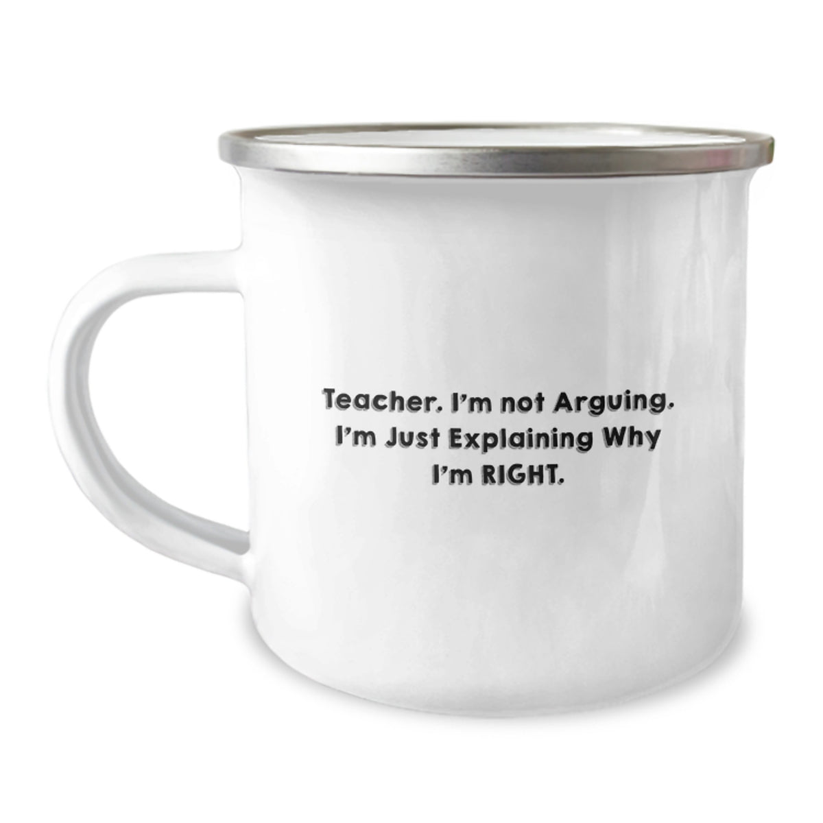 Funny Teacher Gifts for Him, Unique Camping Mug, Teacher I'm Not Arguing, Inspirational Birthday Unique Gifts from Men - Image 1
