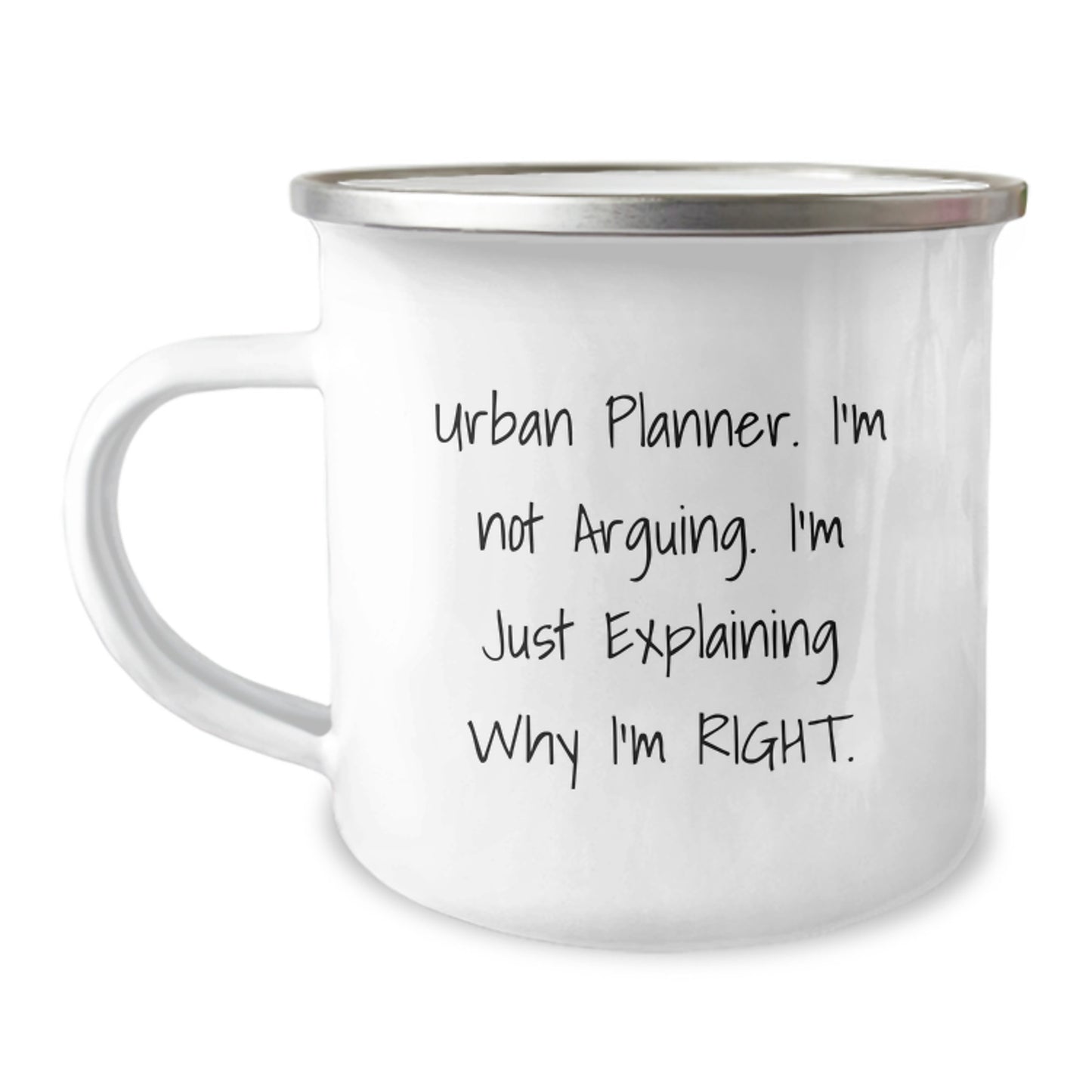 Urban Planner Gifts for Him Funny Quote Camping Mug 12 oz Stainless Steel Valentine's Unique - Image 1