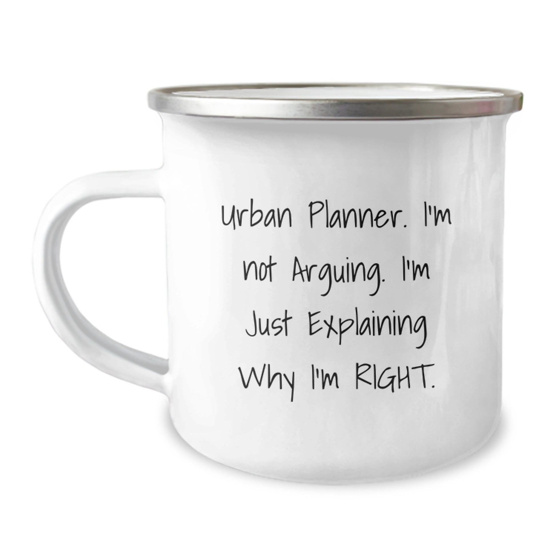 Urban Planner Gifts for Him Funny Quote Camping Mug 12 oz Stainless Steel Valentine's Unique - Image 1