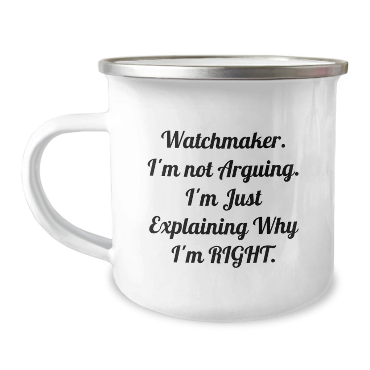 Funny Watchmaker Gifts, Valentine's Unique Gifts for Watchmaker, Camping Mug from Watchmaker Lover - Image 1