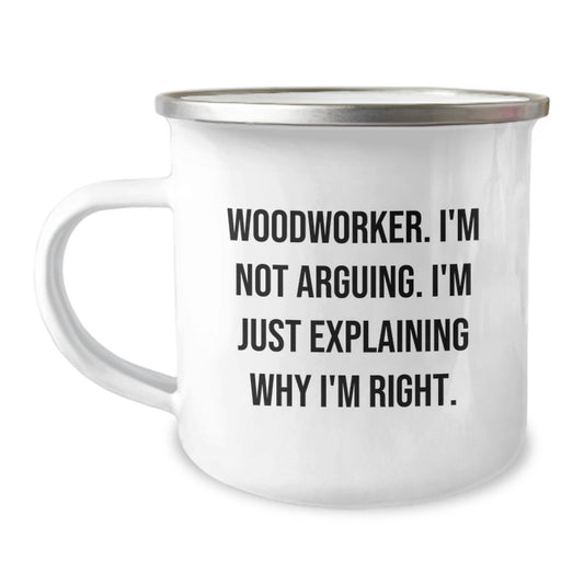 Woodworker Keepsake Camping Mug for Him Birthday Gift - Image 1