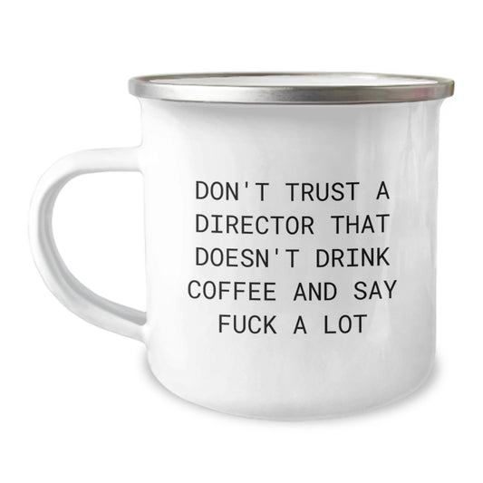 Director Funny Camping Mug Idea for Coworkers Birthday Gift - Image 1