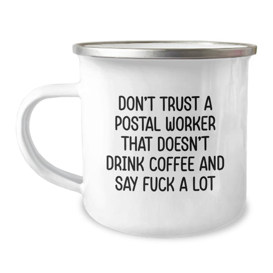 Postal Worker Camping Mug Idea Birthday Gift Surprise for Coworkers - Image 1
