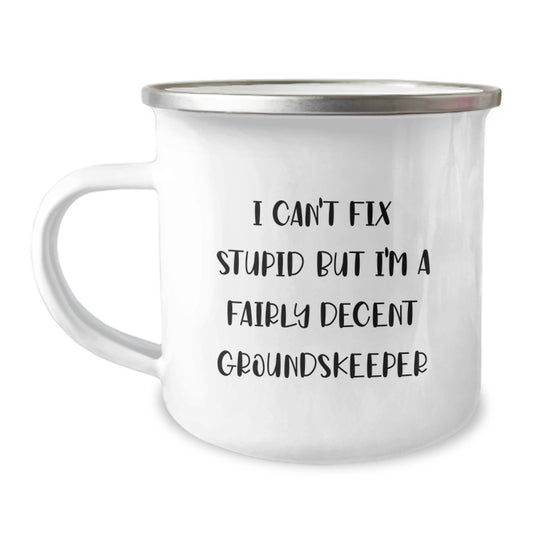 Funny groundskeeper Gifts from Men for groundskeeper at Graduation Unique Gifts for groundskeeper Camping Mug - Image 1