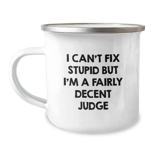 Cute Judge Gifts from Friends, Inspirational Graduation Unique Gifts for Judges, 12 oz Stainless Steel Camping Mug - Image 1