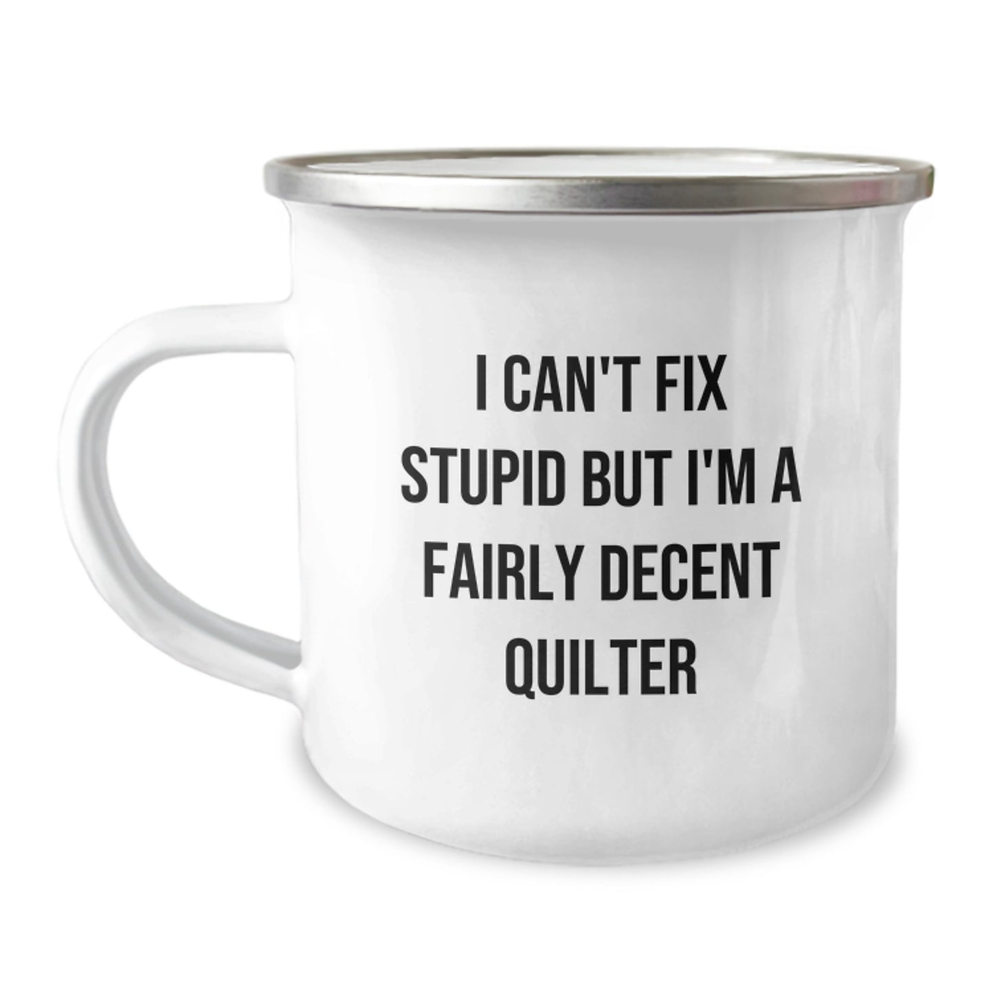 Funny Quilter Gifts for Men, Unique Quilter Camping Mug, Graduation Unique Gifts from Friends to Quilter - Image 1