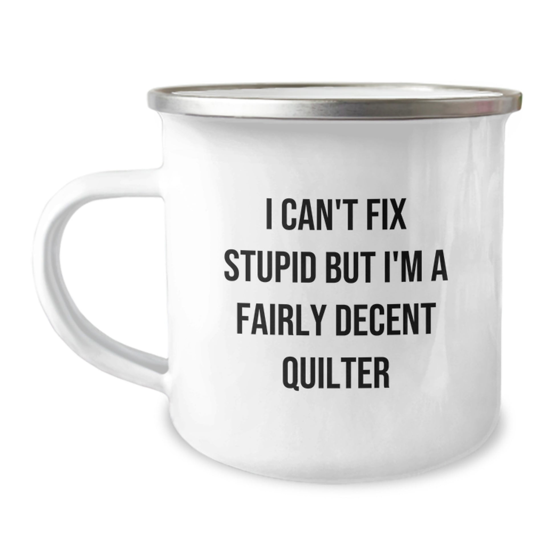 Funny Quilter Gifts for Men, Unique Quilter Camping Mug, Graduation Unique Gifts from Friends to Quilter - Image 1