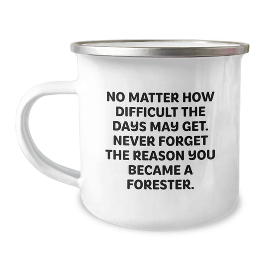 Funny Forester Gifts, Forester Camping Mug, Perfect Graduation Unique Gifts, Gifts from Family to Forester, Forester Enthusiast Mug, Never Forget the Reason You Became a Forester - Image 1