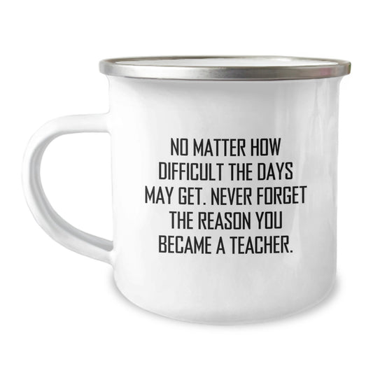 Funny Teacher Gifts from Men, Women, Family, Coworkers - Inspirational Camping Mug for Valentine's - Image 1