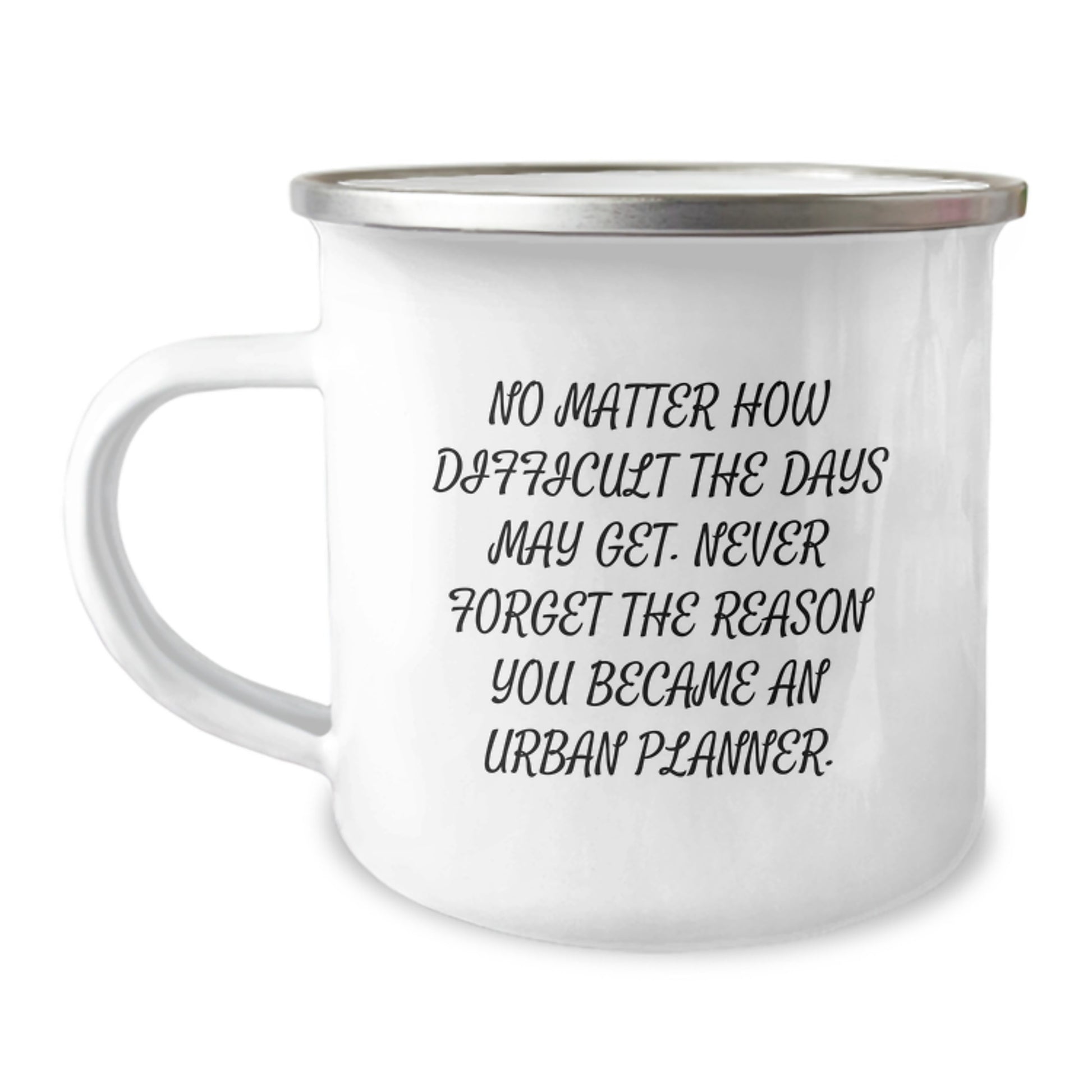 Urban Planner Graduation Unique Gifts from Friends, Funny Camping Mug for Him, Inspirational Quote 'Never Forget The Reason You Became An Urban Planner' - Image 1