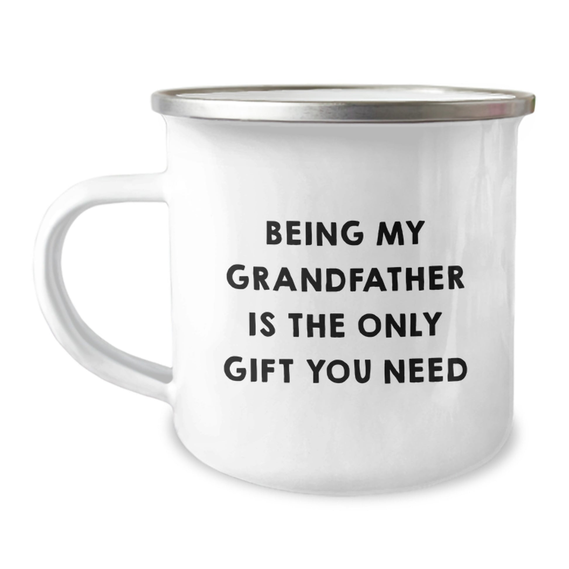 Funny Grandfather Gifts from Men, Gifts for Grandfather Camping Mug, Being My Grandfather Is The Only Gift You Need - Image 1