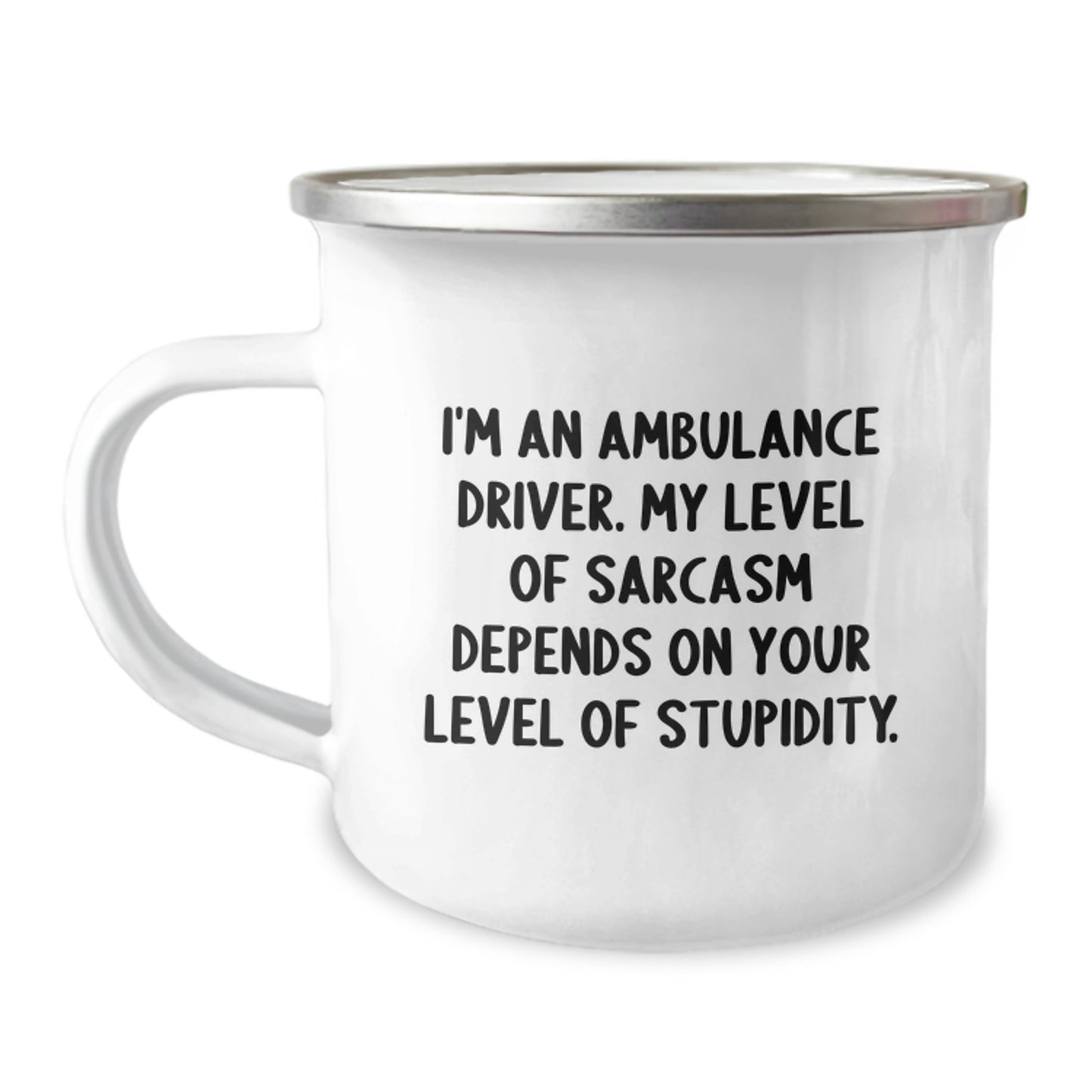 Funny Ambulance Driver Gifts from Men for Ambulance Driver Husband Graduation Unique Gifts, Ambulance Driver Camping Mug, Sarcasm Level Gift for Ambulance Driver Men - Image 1