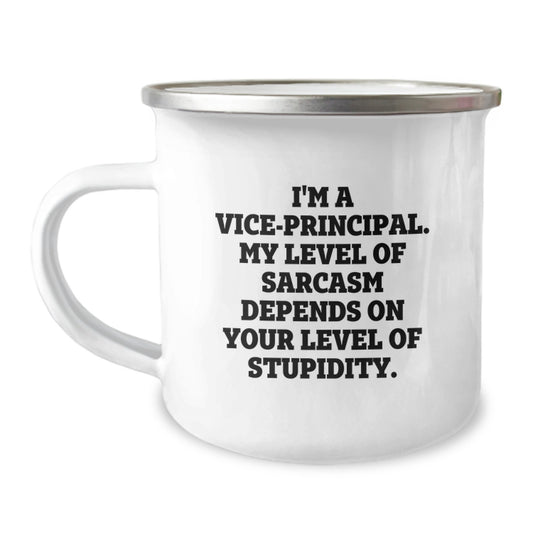 Funny Vice-principal Gifts for Men, Vice-principal Office Humor Graduation Unique Gifts from Friends, Vice-principal Camping Mug - Image 1