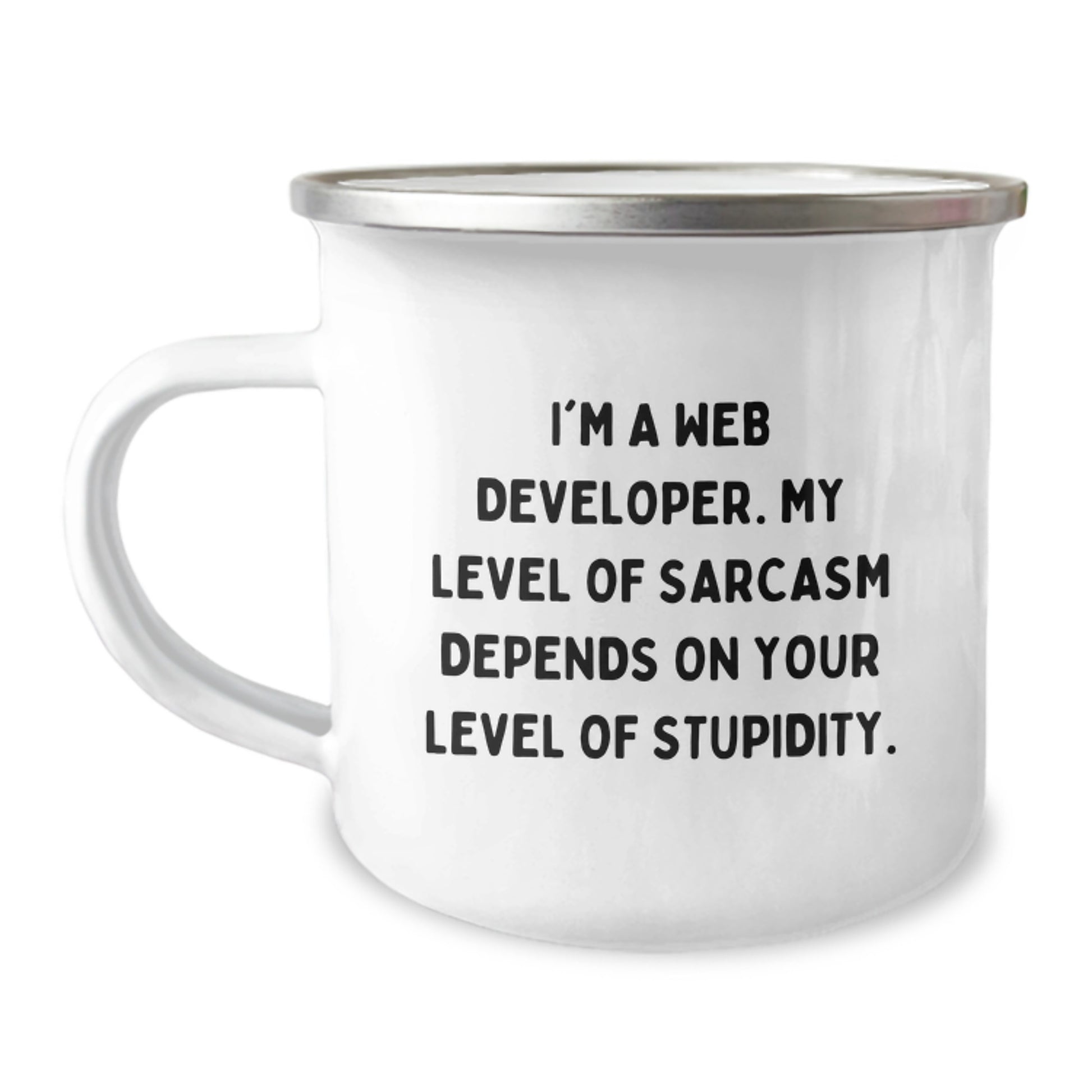 Web Developer Funny Sarcasm Camping Mug Gifts from Friends for Graduation Unique - Image 1