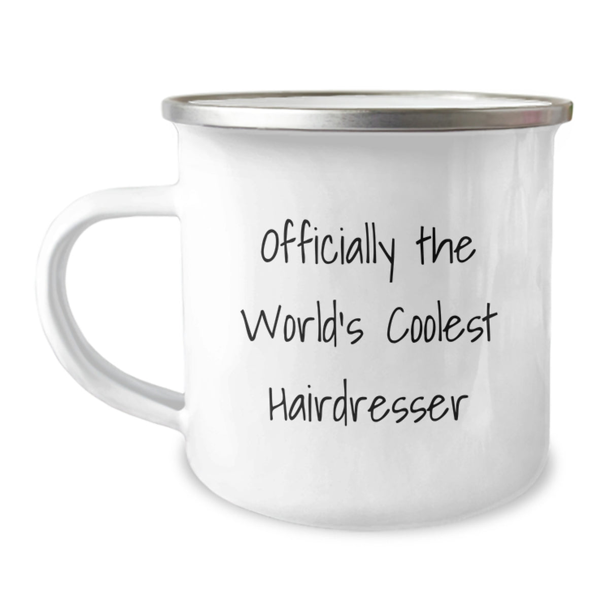 Funny Hairdresser Gifts from Friends for Valentine's Unique Camping Mug - Image 1