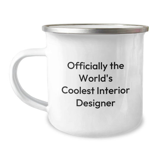 Interior Designer Camping Mug for Him Funny Quote Gifts from Men Friends Family, Graduation Unique Gifts, Camping Mug for Interior Designer Lover, Funny Quote Interior Designer Gifts - Image 1