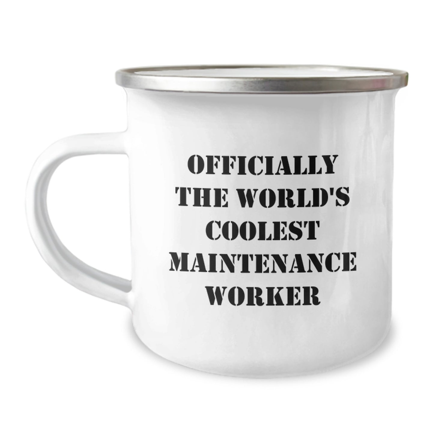 Funny Gifts for Maintenance Worker Men, Unique Camping Mug for Maintenance Worker Graduation, Officially The World's Coolest Maintenance Worker Quote - Image 1