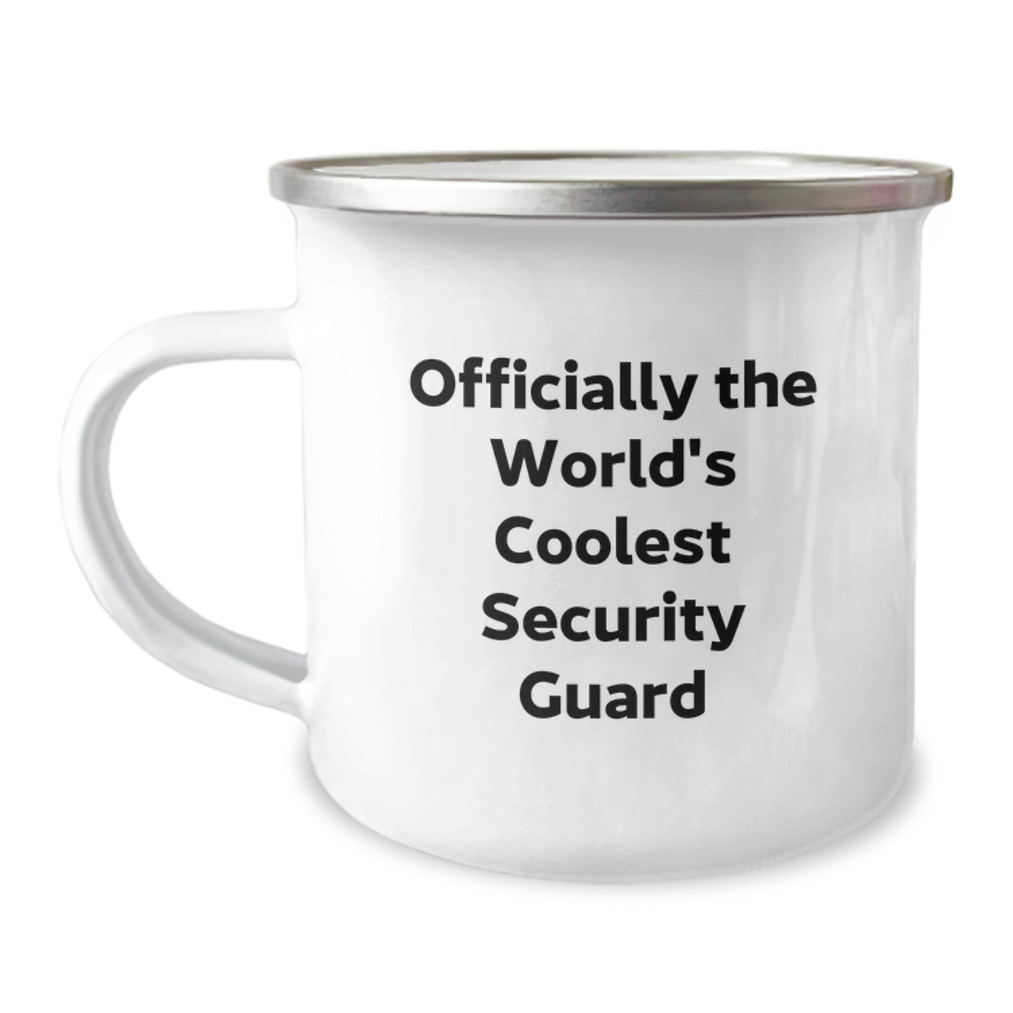 Graduation Unique Gifts for the World's Coolest Security Guard, Funny Quote, Stainless Steel Camping Mug from Friends - Image 1