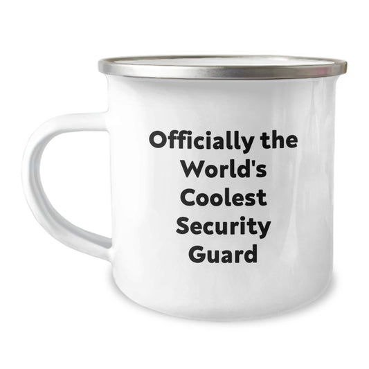 Graduation Unique Gifts for Security Guard Men Funny Camping Mug - 'Officially The World's Coolest Security Guard' - Gifts from Friends to Security Guard - Image 1