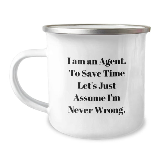 Funny Agent Camping Mug Gifts for Agent Friends from Family Men Unique Graduation - Image 1