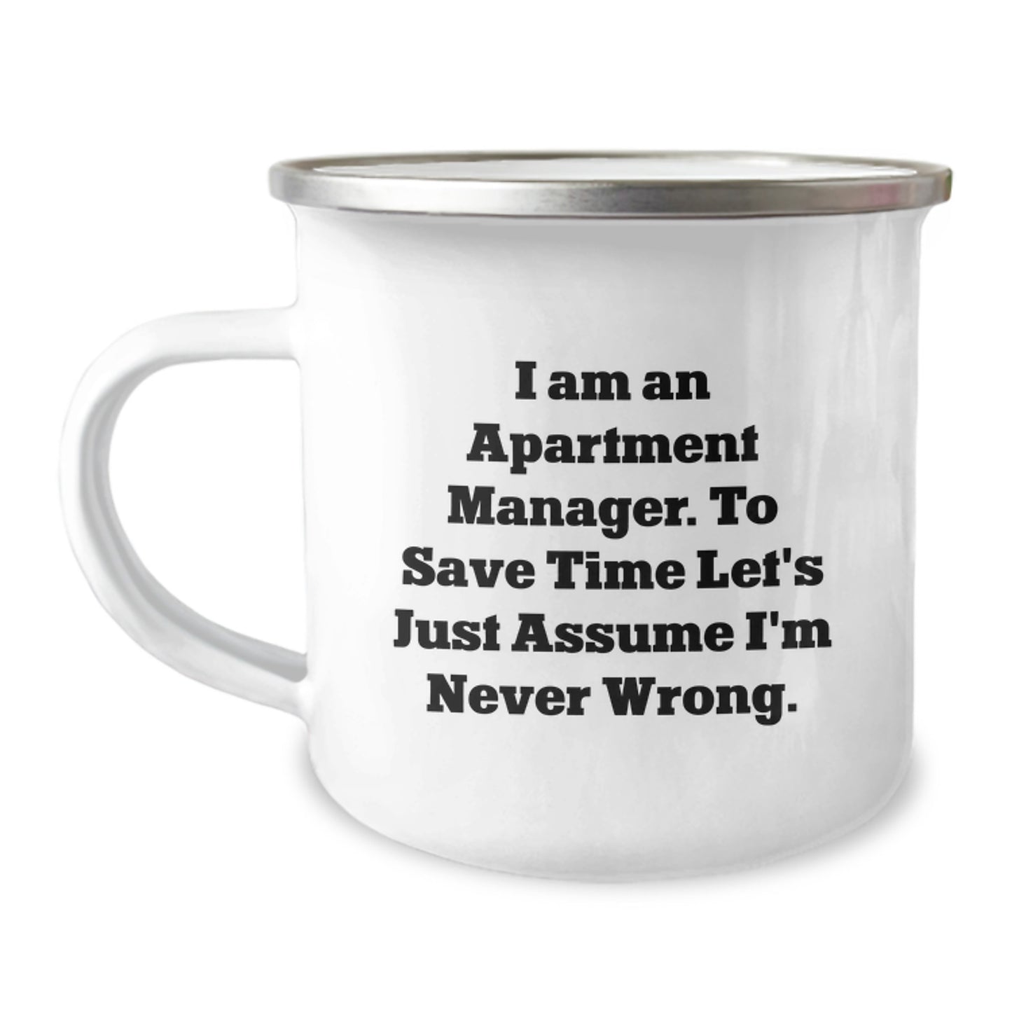 Funny Apartment Manager Camping Mug Gifts from Family to Apartment Manager at Graduation Unique Gifts - Image 1