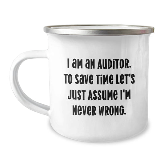 Funny Auditor Gifts for Auditor Friends from Men - 'I Am An Auditor' Camping Mug for Graduation Unique Gifts - Image 1