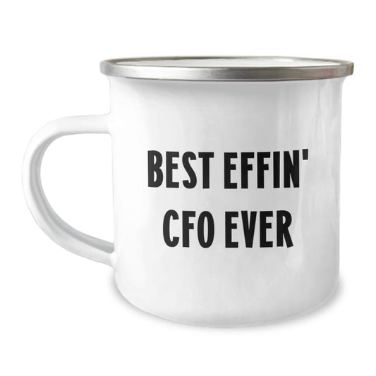 Funny CFO Gifts for Men - Best Effin' Cfo Ever Valentine's Unique Camping Mug for CFO, Friends, Family, Coworkers - Image 1