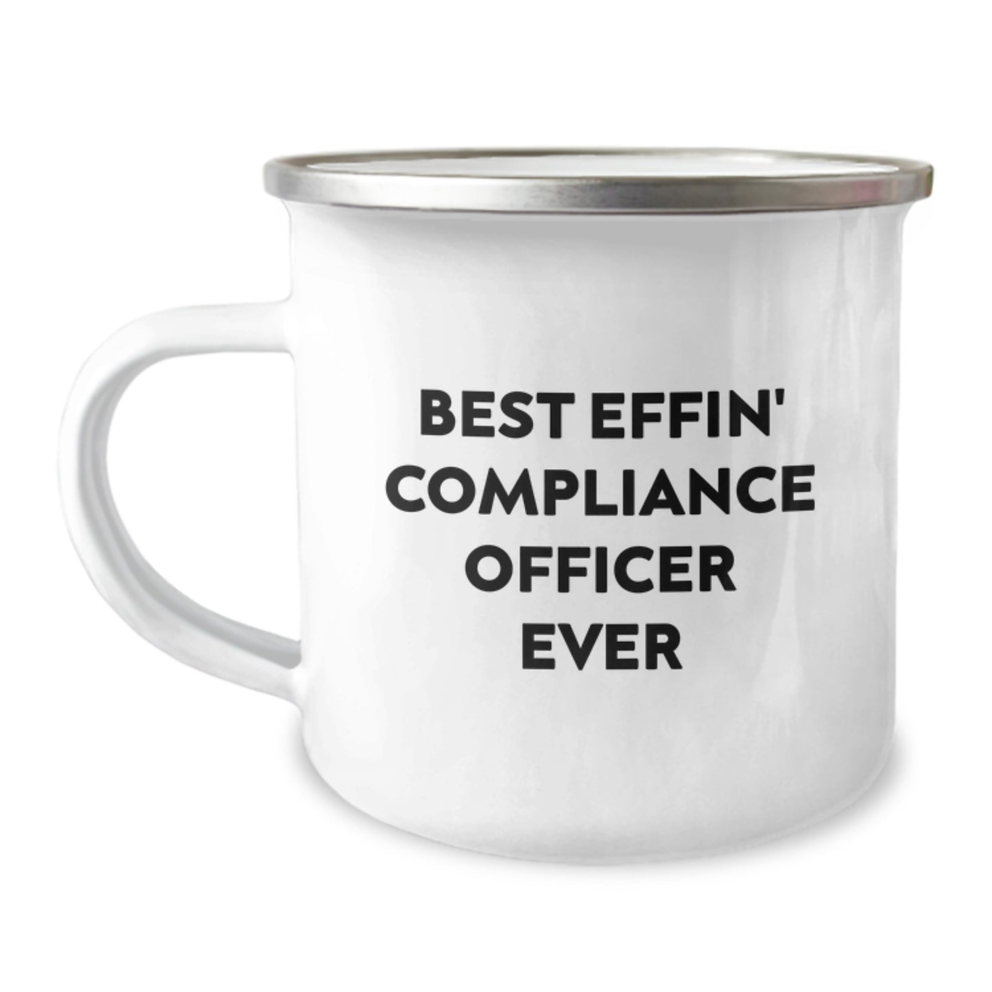 Funny Compliance Officer Gifts from Friends - Best Effin' Compliance Officer Ever Camping Mug for Men Women Coworkers - Image 1