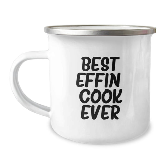 Funny Camping Mug for Cooks - Best Effin' Cook Ever Gifts from Men to Friends, Coworkers, Family - Valentine's Unique Gifts for the Ultimate Chef - Image 1