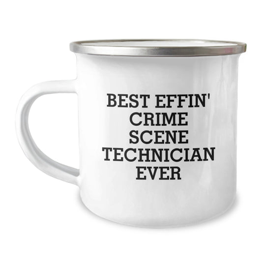 Funny Crime Scene Technician Gifts from Men to Crime Scene Technician Friends - Best Effin' Crime Scene Technician Ever Camping Mug for Valentine's Unique Gifts - Image 1