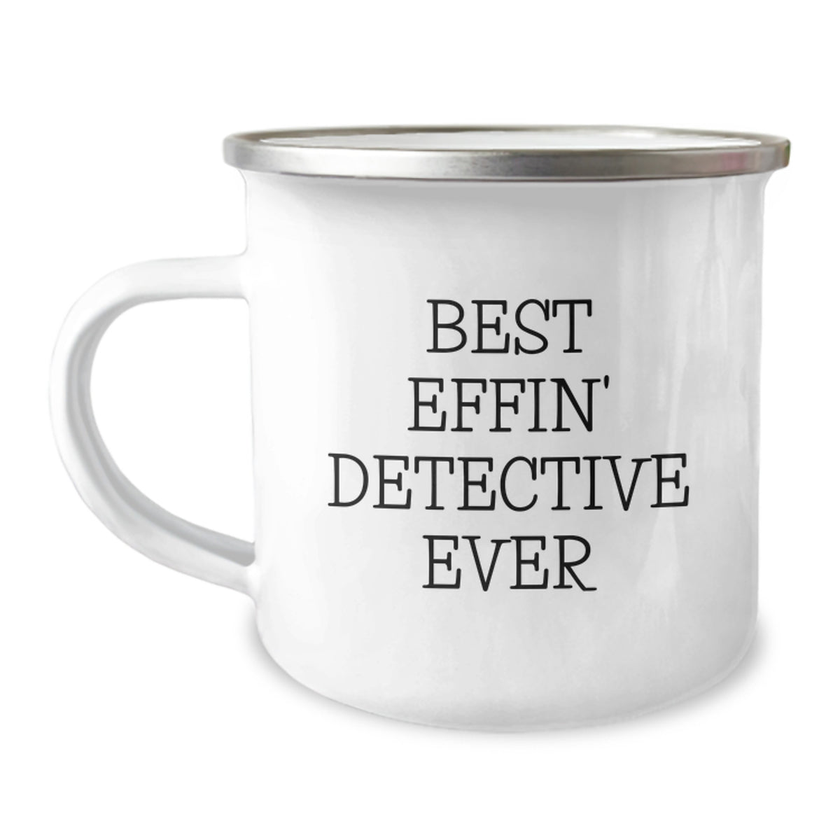 Funny Detective Gift for Men, Best Effin' Detective Ever Camping Mug on Valentine's, Gifts from Friends for a Great Cup of Coffee - Image 1