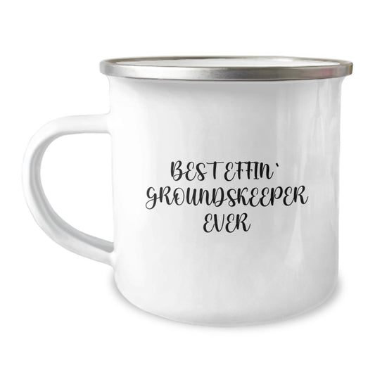 Funny groundskeeper Gifts from Men to Friends, Unique Valentine's Unique Camping Mug for groundskeeper Lovers - Best Effin' Ever - Image 1