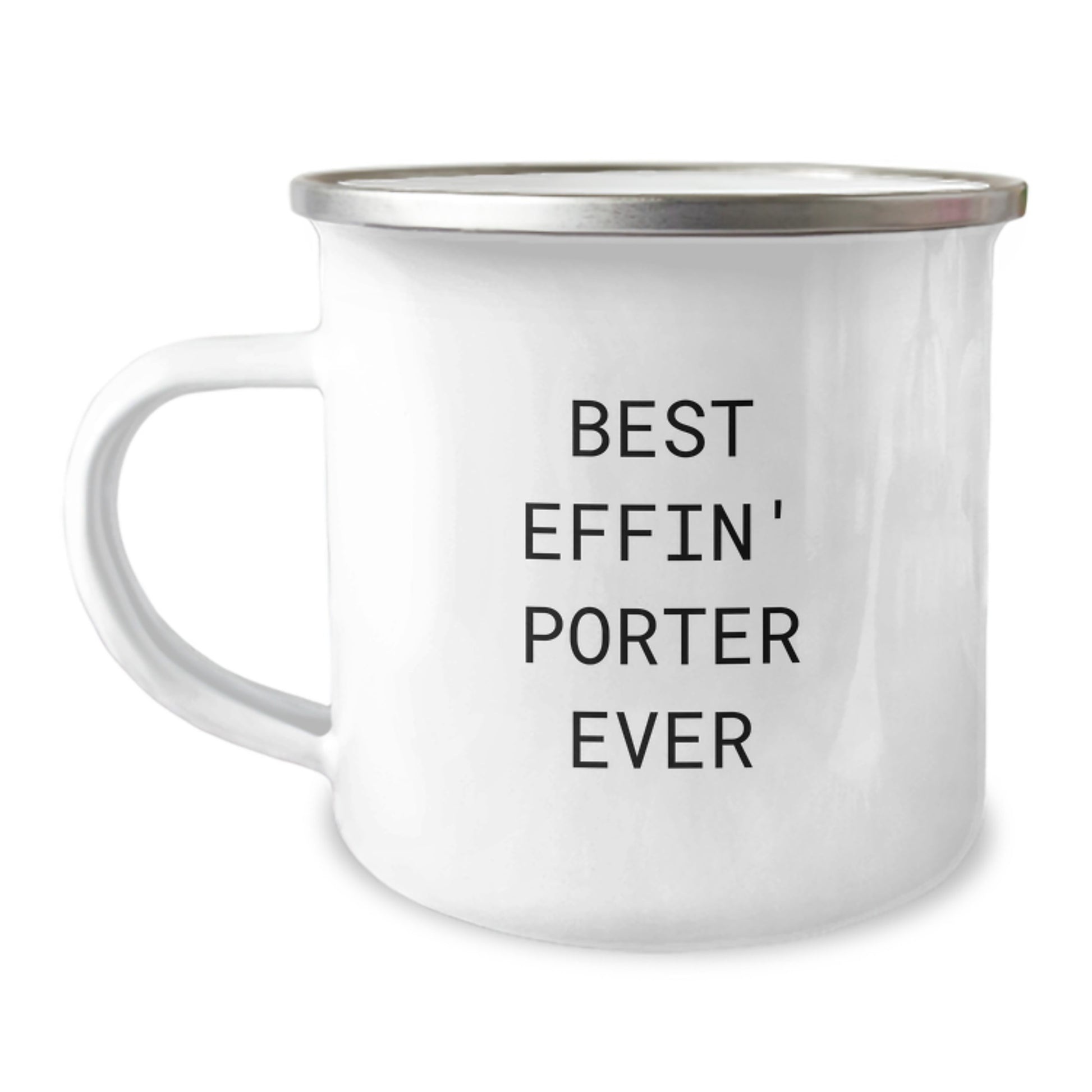 Funny Porter Gifts from Friends, Best Effin' Porter Ever Camping Mug for Men, Perfect Graduation Unique Gifts for Porter - Image 1
