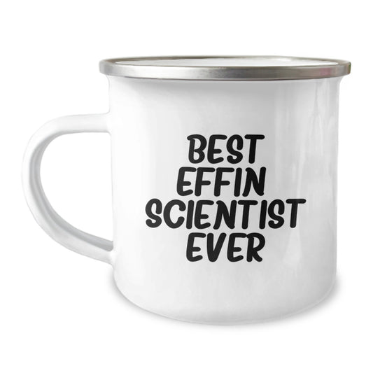 Funny Scientist Gifts for Men, Unique Valentine's Unique Gifts from Friends to Family - Best Effin' Scientist Ever Camping Mug - Image 1