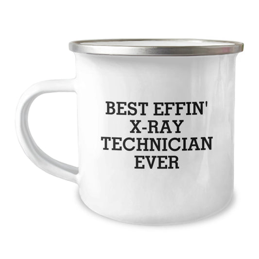 Funny X-Ray Technician Gifts from Women - Gifts for X-Ray Technician Lovers - Best Effin' X-ray Technician Ever Valentine's Unique Mugs for Men and Women - Funny Camping Mug - Image 1