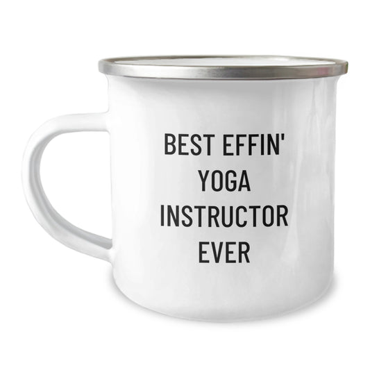 Funny Yoga Instructor Gifts - Best Effin' Camping Mug for Valentine's, Gifts from Men to Yoga Instructor Friends - Image 1