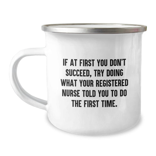 Funny Registered Nurse Gifts from Friends, Camping Mug for Registered Nurse, Graduation Unique Gifts for Men, Women, Coworkers - Image 1
