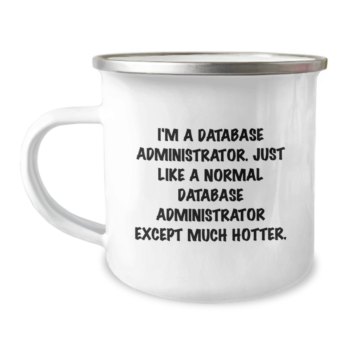 Funny Gifts from Dad for Database Administrator Mom on Mother's Day - Just Like A Normal Database Administrator Except Much Hotter. Unique Camping Mug for Database Administrator Women and Men - Image 1
