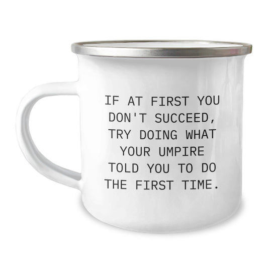 Funny Umpire Gifts for Men Graduation Unique Umpire Themed Camping Mug - Image 1