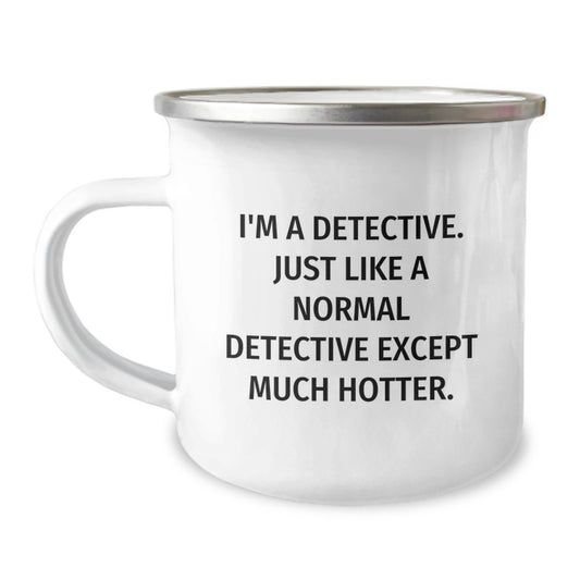 Funny Detective Camping Mug Gifts from Dad for Detective Father's Day Unique Gifts - Image 1