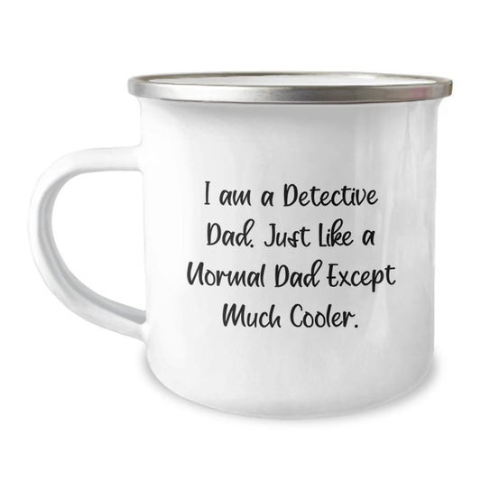 Funny Detective Dad Camping Mug Gifts from Dad on Valentine's for Dad Detective - Image 1