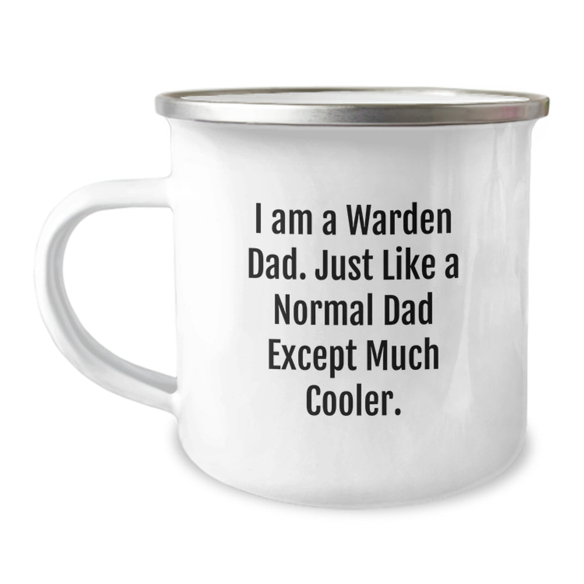 Funny Warden Dad Gifts from Family - Unique Birthday Unique Gifts for Warden Dad, I Am A Warden Dad Camping Mug - Image 1