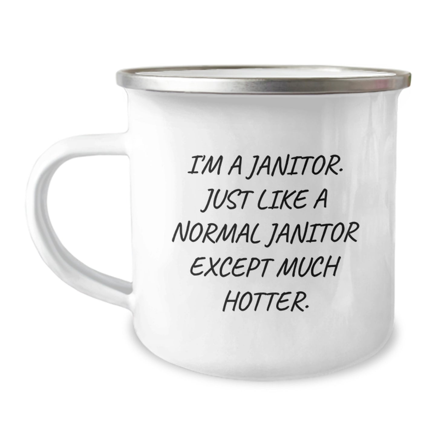 Funny Janitor Gifts from Men to Janitors on Father's Day Unique Camping Mug - Image 1