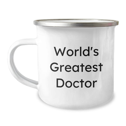 Funny World's Greatest Doctor Gifts for Men, Unique Graduation Unique Gifts from Family - Camping Mug - Image 1