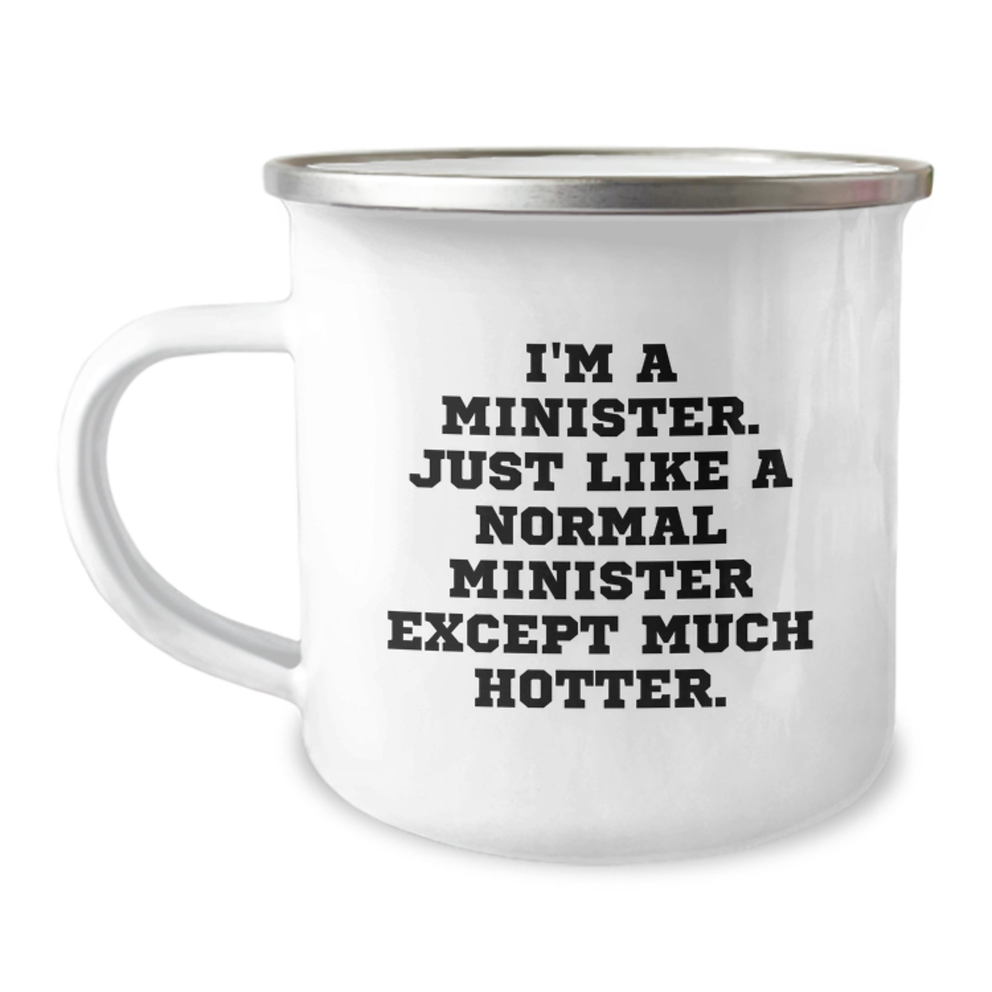 Minister Camping Mug Idea for Coworkers Birthday Gift with Humor - Image 1