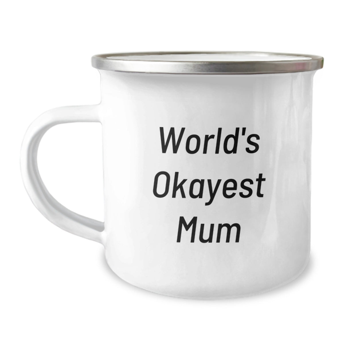 Funny Mum Camping Mug-Gifts from Friends on Birthday Unique Gifts for Mum-World's Okayest Mum - Image 1