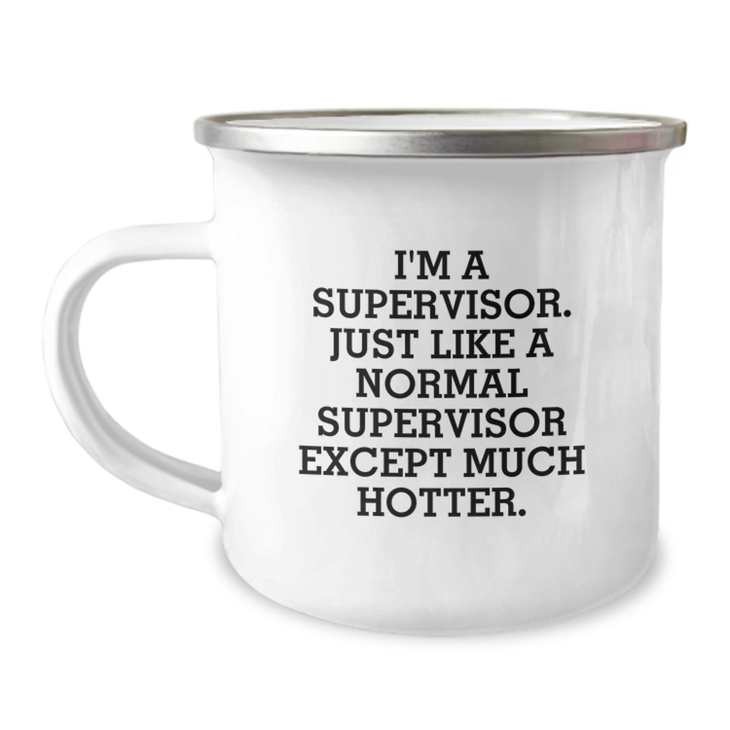 Birthday Gift for Her Supervisor Camping Mug Present with Enamel Finish - Image 1