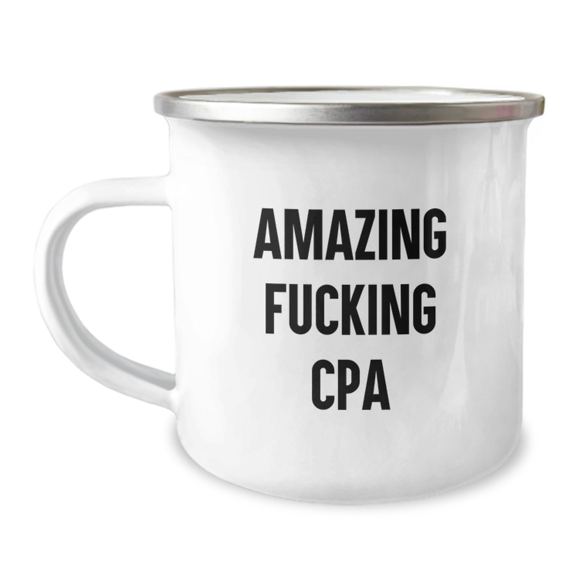 Funny CPA Gifts for Him, Great Camping Mug with Inspirational Quote, Unique Graduation Gifts from Friends to Men, 12 oz Stainless Steel - Image 1