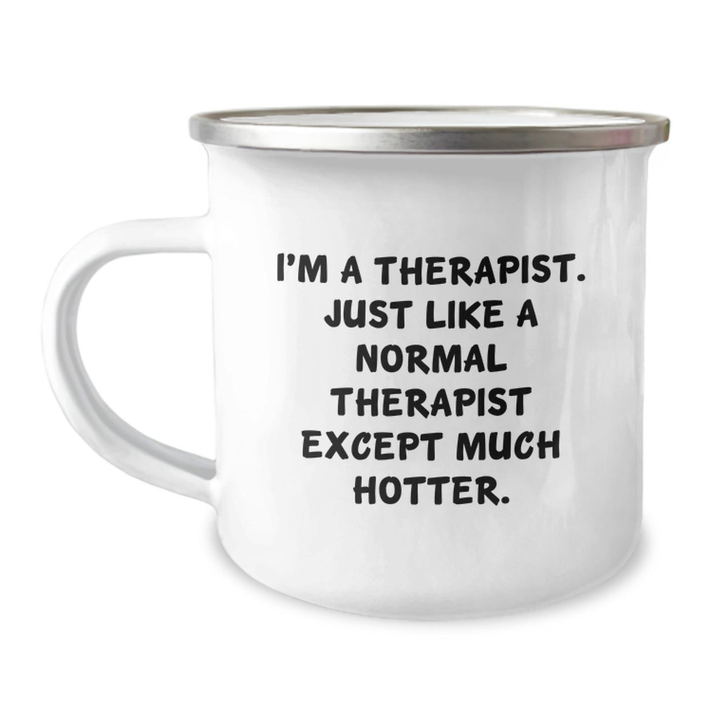 Witty Therapist Camping Mug – Birthday Gift for Friends – Novelty - Image 1